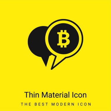 Bitcoin Sembolü Bir Konuşma Baloncuğunda En az sarı malzeme simgesi