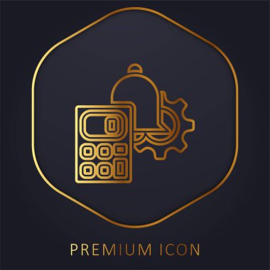 Altın çizgi premium logosunu ya da simgesini denetle