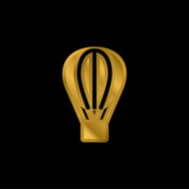 Balon altın kaplama metalik simge veya logo vektörü