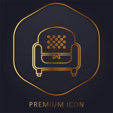 Koltuk altın çizgi prim logosu veya simgesi