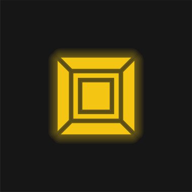 Sanat sarısı parlak neon simgesi