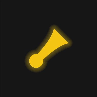 Bisiklet Boynuzu sarı parlak neon simgesi