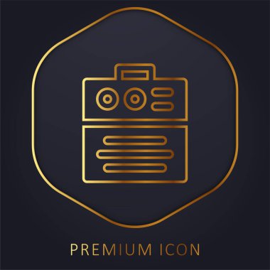 Altın çizgi prim logosunu veya simgesini yükselt