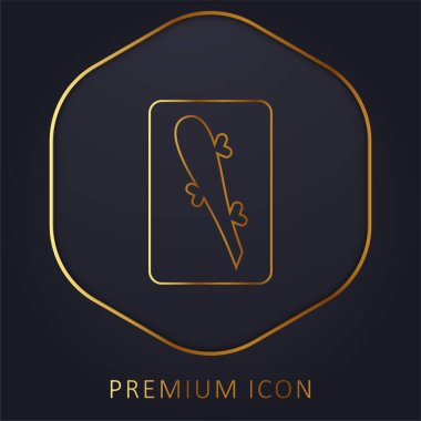 Ace of Clubs altın çizgi prim logosu veya simgesi