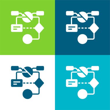 Algoritma Düz 4 renk en küçük simge kümesi