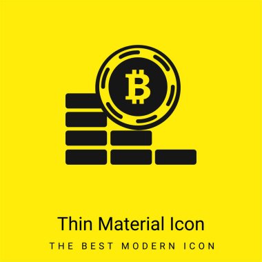 Bitcoin madeni parası en az sarı malzeme simgesinden aşağı iniyor