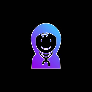 Erkek mavi gradyan vektör simgesi