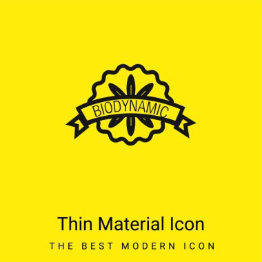 Biodynamic Badge minimal bright yellow material icon clipart