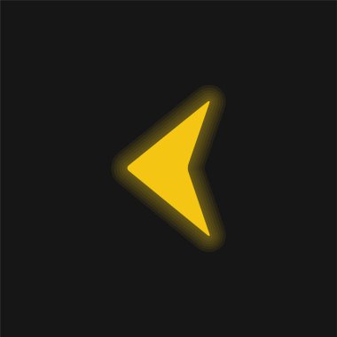 Sol sarı parlak neon simgesini gösteren ok.