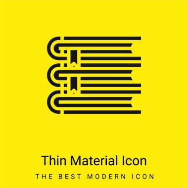 Kitaplar asgari düzeyde parlak sarı malzeme simgesi