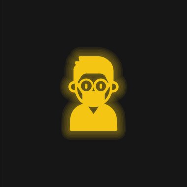 Sarı parlak neon simgesi