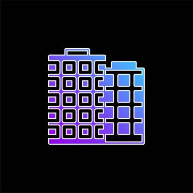 Daire mavi gradyan vektör simgesi