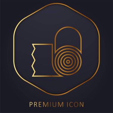 Bandaj altın çizgi premium logo veya simge