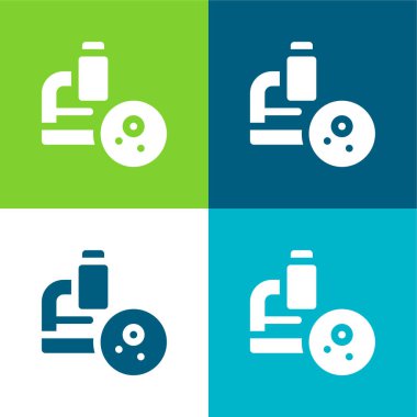 Biopsy Flat four color minimal icon set clipart