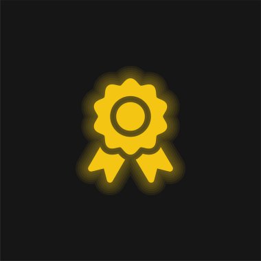 Ödül sarı parlak neon simgesi