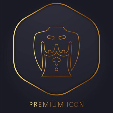 Breast golden line premium logo or icon clipart