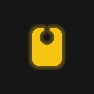 Önlük sarı parlak neon simgesi