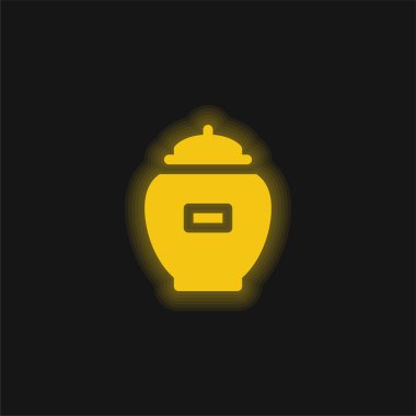 Kül sarısı parlak neon simgesi