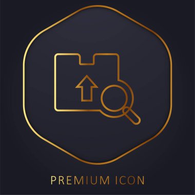 Altın çizgi prim logosu veya simgesi