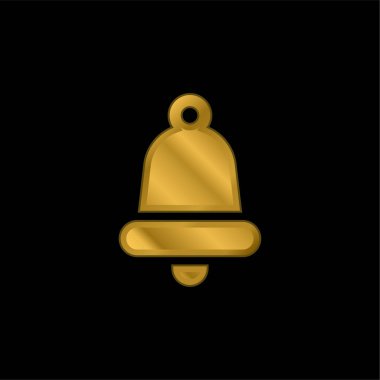 Altın kaplama metal simge veya logo vektörü