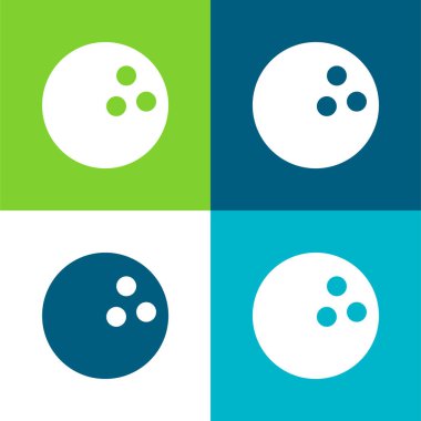 Bowling Düz 4 renk en küçük simge kümesi