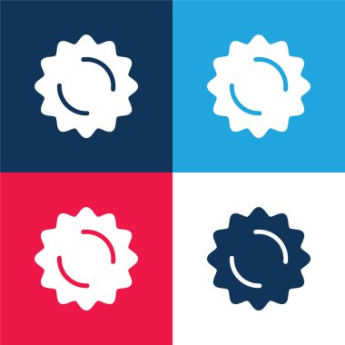 Ödül mavi ve kırmızı dört renk en düşük simge kümesi