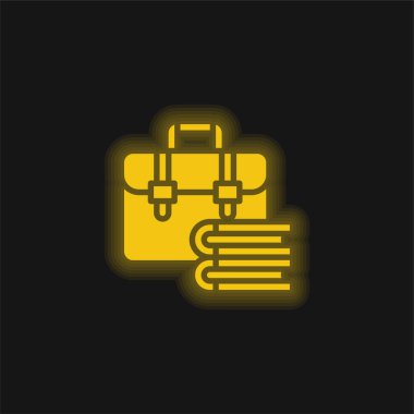 Sarı parlak neon simge