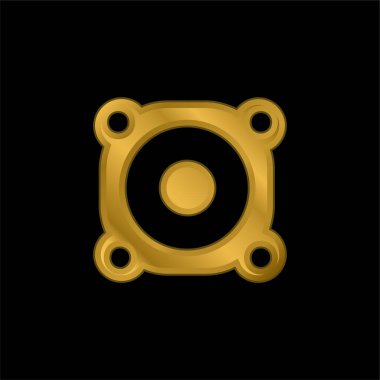 Yükseltici altın kaplama metalik simge veya logo vektörü