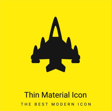 Aeroplane With Four Engines minimal bright yellow material icon clipart