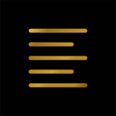 Sol altın kaplama metalik simge veya logo vektörünü hizala