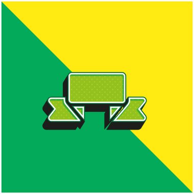 Yeşil ve sarı modern 3D vektör simgesi logosu