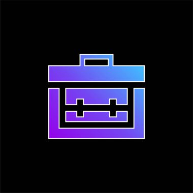 Evrak çantası mavi gradyan vektör simgesi