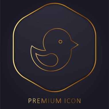 Kuş altın çizgisi premium logosu veya simgesi