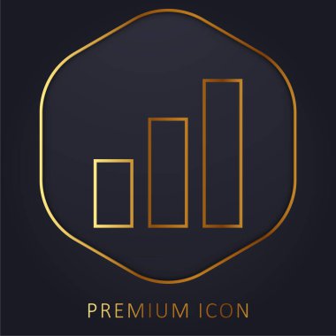 Altın çizgi prim logosu veya simgesi