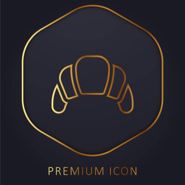 Fırınlanmış altın çizgili logo veya simge