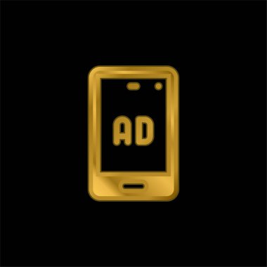 Ad altın kaplamalı metalik simge veya logo vektörü