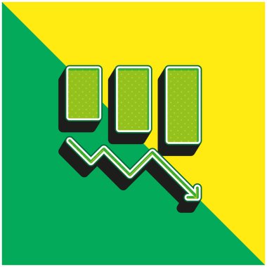 Çubuk Yeşil ve Sarı 3D vektör simgesi logosu