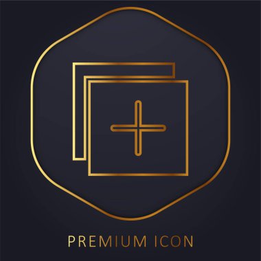 Altın çizgi premium logo veya simge ekle