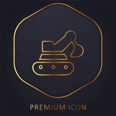 Altın çizgi prim logosu veya simgesi