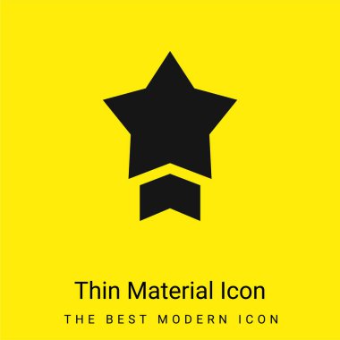 Rozet en az parlak sarı madde simgesi