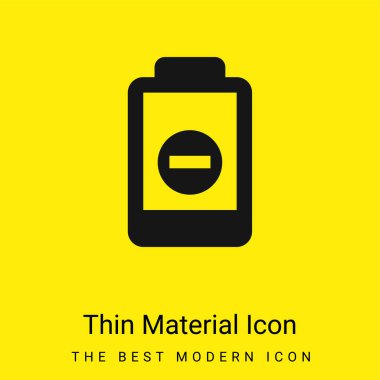 Pil en az parlak sarı madde simgesi