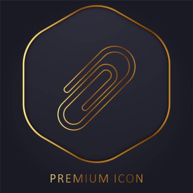 Eklenti altın çizgi premium logo veya simgesi