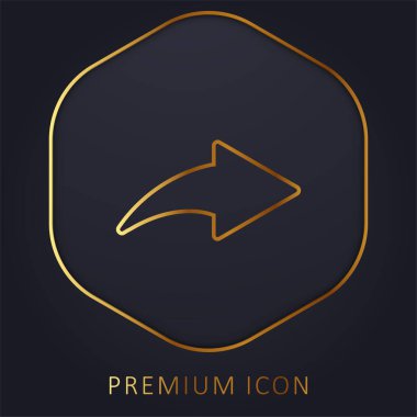 Ok İşareti Sağ Altın Satır prim logosu veya simgesi