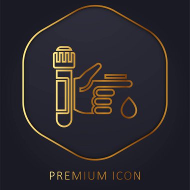 Kan Testi Altın Hat prim logosu veya simgesi