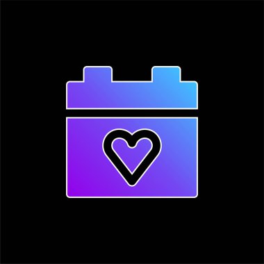 Yıldönümü mavi gradyan vektör simgesi