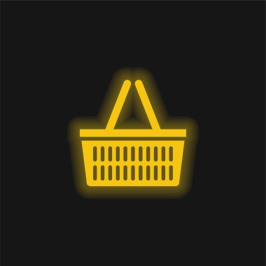 Sepet sarısı parlak neon simgesi