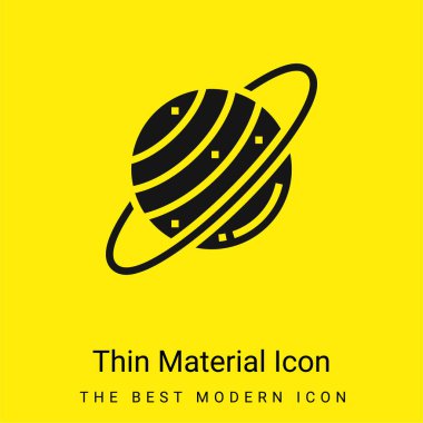 Astronomy minimal bright yellow material icon clipart