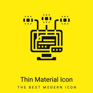 Attribution minimal bright yellow material icon clipart