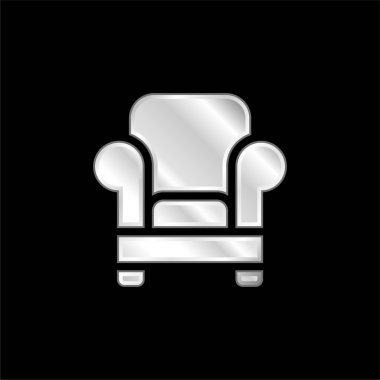 Koltuk gümüş kaplama metalik simge