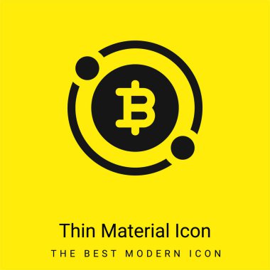 Bitcoin en az parlak sarı madde simgesi